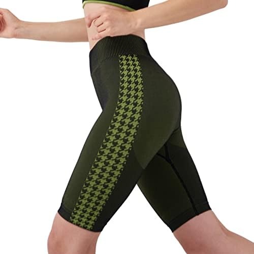 Велосипедисти шорцеви за жени со висока половината за контрола на стомакот ултра меки шорцеви панталони за јога трчање, тренингот,