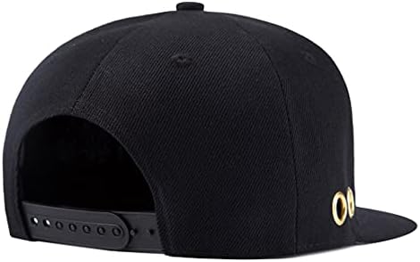 Quanhaigou Classic Snapback Hat Hip Hop Flat Bill visor Cap - Унисекс Капчиња за прилагодување на бејзбол за возрасни