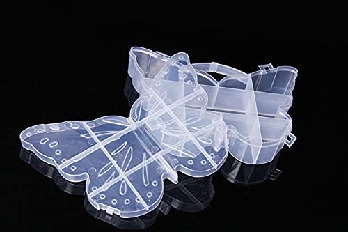 Анкус 25 парчиња Преграда Во Форма На Пеперутка Пластична Кутија За Складирање Кутија Накит Зрнца Сара Организатор Рачка Контејнер