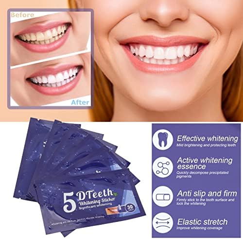 14 парчиња 5Д заби за белење на заби, висока дамки за лепење на дамки за отстранување на белиот сет, третмани за професионални ефекти