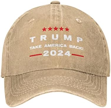 GHBC Трамп ја враќа Америка назад Возрасни бејзбол капа, женски бејзбол капа, прилагодлив човек каубојски капа