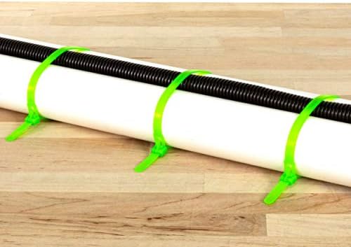 12 -инчен флуоресцентен зелен стандарден кабелска вратоврска - 100 пакет