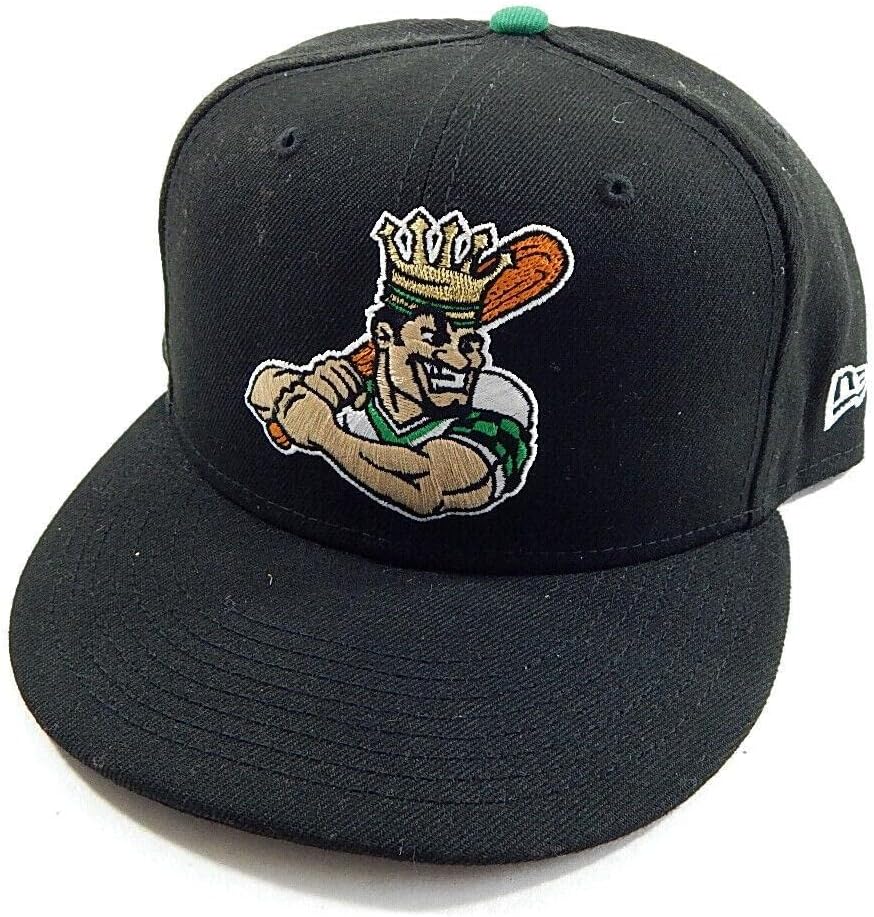 Игра на Шон Рејнолдс, облечена во Клинтон Лумберкингс Нова ера 5950 капа црна 7 3/8 - Игра користена MLB капи