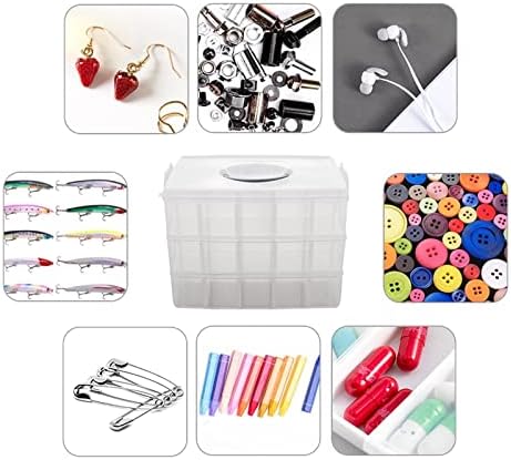 Канти за складирање Транспарентна пластична кутија за складирање за играчки прстени за накит за накит организатор шминка за занаетчиски