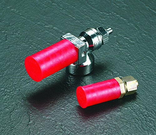 Caplugs 99191504 Пластично капаче со долги навојни конектори RCL-4, PE-LD, To Cap Thread Size 7/16 Cap ID .429 должина 1,33, црвена