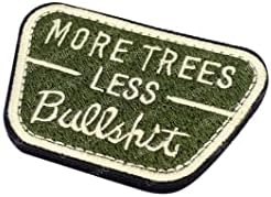 Повеќе дрвја помалку срање тактички лепенка природа Заштита на Земјата извезена печ -значка вклопена налепници за облека со ранец јакна