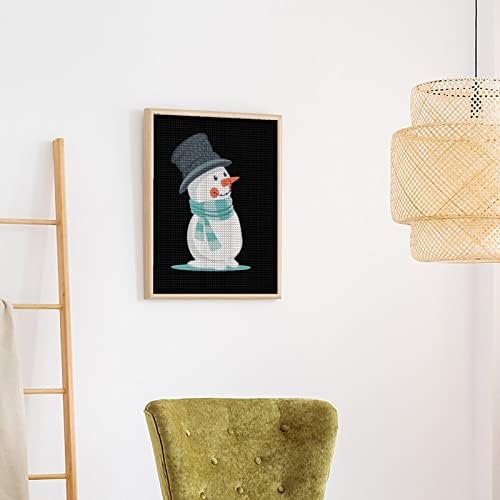 Симпатична снежна дијамантска сликарство комплет уметност слики DIY целосна вежба домашна додатоци за возрасни за домашен wallид декор 16 x20