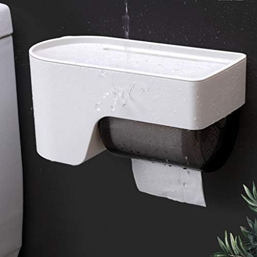 Држач за тоалетна Хартија судемота, Бесплатна Инсталација За Удирање Водоотпорен Држач За Ролна Тоалетна Хартија Со Складирање На Мобилен