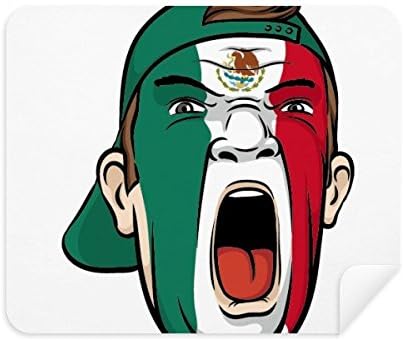 Мексико Знаме Шминка Главата Скринг Капа Чистење Крпа Екран Почиста 2 парчиња Велур Ткаенина