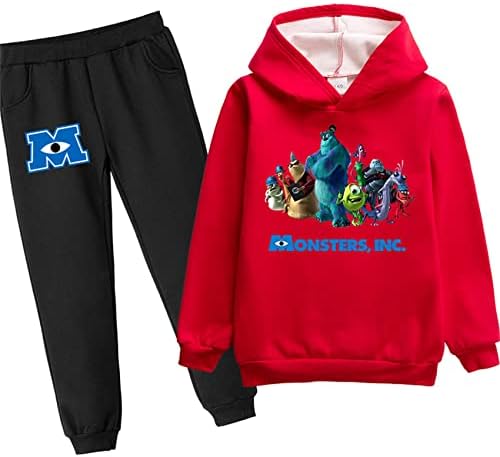 Narkoox Keyl-0731 Child Boys Graphic Print Sweatshirt, Monsters University Hoodie and Pants 2 парчиња облека за тренерки