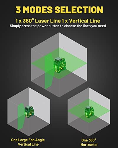 Apexforge x5 147ft зелено ласерско ниво 360 ° + v1 53 Трипод штанд со далечински управувач