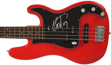 Роберт Трухило потпиша автограм со целосна големина Црвена фендер Електрична бас гитара W/ PSA ДНК автентикација - Општество со црна етикета
