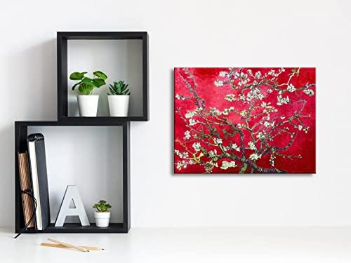 ВИЕКО АРТ Црвен бадем цвет дрво Винсент ван Гог Слики репродукција платно отпечатоци wallидна уметност за дома декор и wallидни декор класични цвеќиња слики уметнички