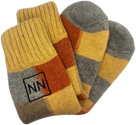 Благородна природна англиска боја блок крпеница мерино волна чорапи