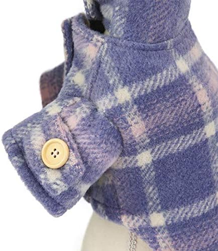 Опсела карирана облека за кучиња зимска миленичиња мачки костум за мали средни кучиња волнена облека од ровови јакна облека