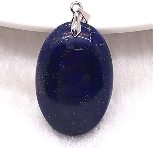 Природен кралски сино лапс лазули камен редок лаптис приврзок накит за жена маж loveубов богатство среќа подарок кристал 30х20х9мм овални