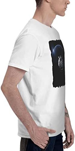 Машка маица памучна графичка графичка кратка ракав кошула црна