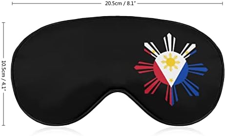 Филипинско Сонце знаме за спиење маска за очи мекото око ги блокира светлата заслепени со прилагодлива лента за патување за патувања