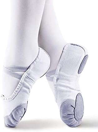 Папучи за балетски балет меки поделени чевли за танцување