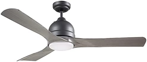 Нобл дома модерен вентилатор на таванот на отворено LED со далечински управувач, 54 инчи | Затемнета светлина со 3 лопати отпорни