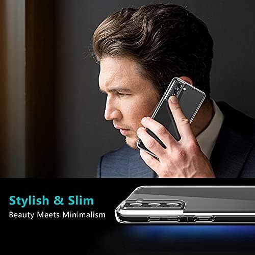 За Samsung Galaxy S21 Clear Телефонски Случај, [Тенок Тенок] Случај Galaxy S21 5G, Отпорен На Удари Мек Флексибилен Tpu Гумен