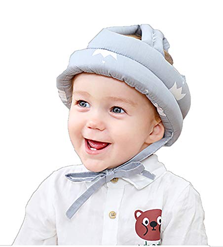Бебе глава заштитник капа за заштита од мали деца за заштита на кациги за заштита на кацига за новороденчиња заштитете ја главата сива боја