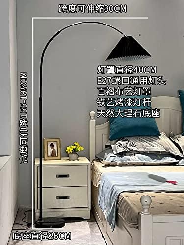 WYFDP LED биро ламба плетиран обвивка за подот ламба за риболов дневна соба софа спална соба кревет кревет вертикален под