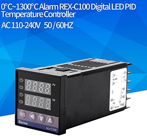 PID контролер Термостат Контролер на температура 0 ℃ ℃ 1300 ℃ AC110V-240V аларм REX-C100 Дигитален LED PID контролер за контролор на температура