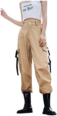 Keusn baggy панталони за жени плус големина со мала половината, падобран панталони, светло -џогер опуштени панталони улична облека