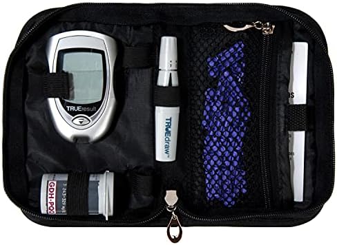 Меги дијабетичари за снабдување со патувања лесен пристап комплет за дијабетес торба за организатор, црна, мала