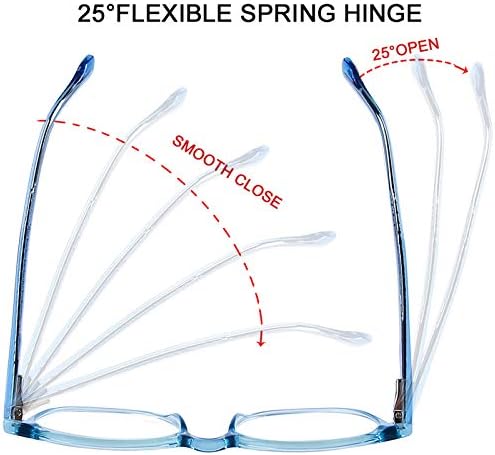Компјутерски очила за читање сино светло блокирање - 2 пакувања модни кружни кругови против УВ сјај за очила за очила за очила очила