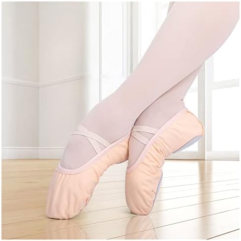 WSSBK балетски чевли платно меки единствени балетски папучи за танцување вежбаат чевли жени танцувачки чевли