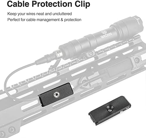 Кабелски клип за прекинувач RDZZWXW, алуминиумски лента за прекинувач за кабел за тактички ласер на фенерче, низок профил лента за заштита