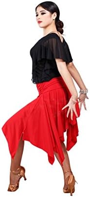 JS Chow црна црвена сала за латино салса Румба Чача Танго танцувачки здолниште