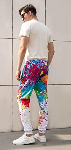 Облека од 80 -тите години за жени 3Д џогери панталони смешни графички џемпери унисекс обични мажи со џемпери спортски патеки панталони буги