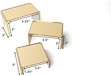 X-Float Gold Acrylic Display Risers