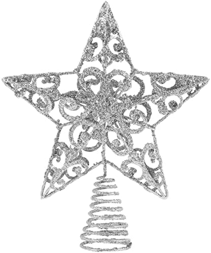 ИНООМП Божиќна Ѕвезда Топер Сјај Ѕвезда Дрво Топер Рустикален Божиќна Елка Украси За Празнични Дрвја Украс За Зимска Забава Божиќна Празнична