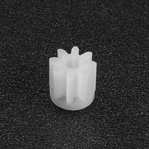 Uxcell 20pcs пластични запчаници 8 заби модел 082A Намалување на опрема за намалување пластични црви запчаници за RC Robot Motor Robot Motor