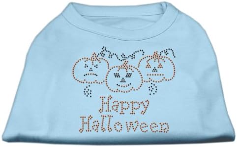 Производи за миленичиња Мираж 16-инчи Среќна кошула за печатење на Ноќта на вештерките за домашни миленици, X-LARGE, бебе сино