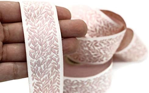 11 дворно количество 1,37 инчи ширина розова листови на лисја со лента quекард Трим quакард лента за шиење на лента 35270