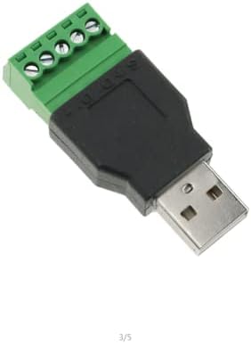 SJZBIN 2PCS USB 2.0 Машки Завртка Терминал Блок Адаптер USB 2.0 Тип Машки До 5 Пински Женски Завртка Завртка Терминал Блок Адаптер