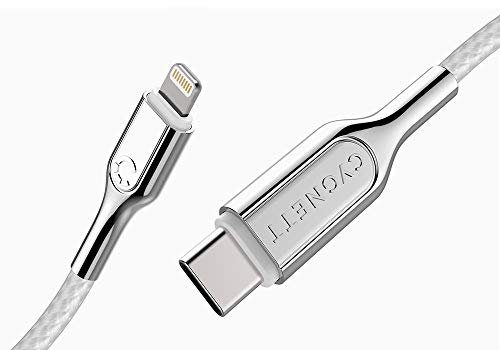 Сигнет Оклопни Молња ДО USB-C Кабел 2M-Бела CY2802PCCL, Брзо Полнење 30W, Издржлив И Супериорен Отпорност На Гребење, Мфи Сертифициран