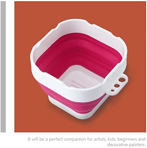 Ultnice боја на четка за миење садови за миење садови за сликање на вода, преносно склопување на склопување на кофата за миење на кофата, силиконски преклопен за акваре