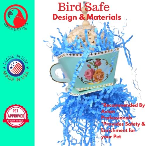 Bonka Bird Toys Sola Teacup 2441 Pink 2447 Blue Natural Foriding Chew Foot Talon Pird Pird