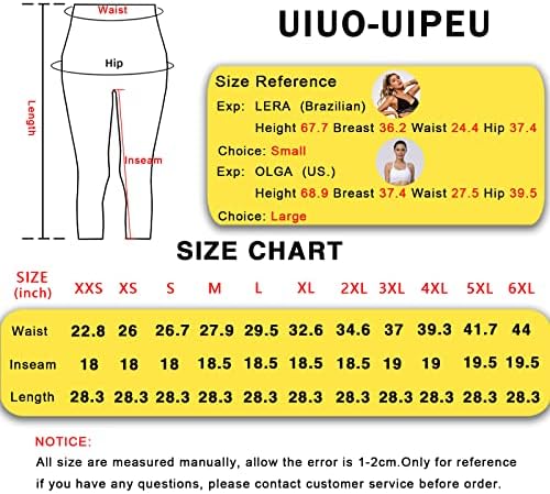 Uiuo-uipeu шема печатени хеланки на капри со џебови за жени за контрола на стомакот, јога каприс
