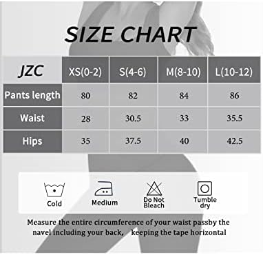 JZC женски хеланки за јога со ребрести лесни тренинзи со високи половини атлетски панталони