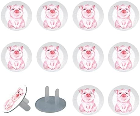 Излез за приклучоци ги опфаќа електричните заштитни капаци за безбедносни капаци за приклучоци за дома- симпатична розова свиња