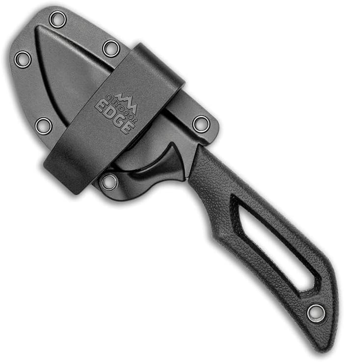 Нож за вртење на надворешниот раб на работ - целосен сечило од не'рѓосувачки челик TANG, гумена рачка на TPR, полимер брзо ослободување на бравата на бравата, отстранлив