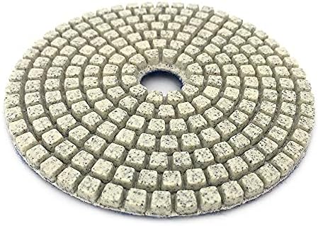 7PCS/SET 4INCH Бела подлога за полирање на бела дијамант 100мм Влажни флексибилни влошки за полирање за подлога за полирање на подот од камени бетони HC14 од делови XMEIFEI