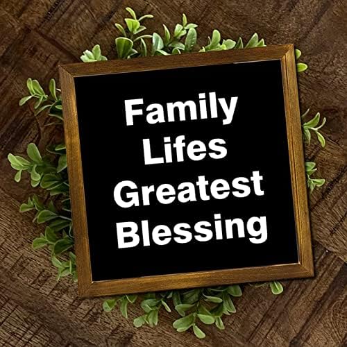 Семејни животи Најголем благослов дрвени врамени знаци изреки за букви виси wallидни уметности знак класичен wallиден декор фарма